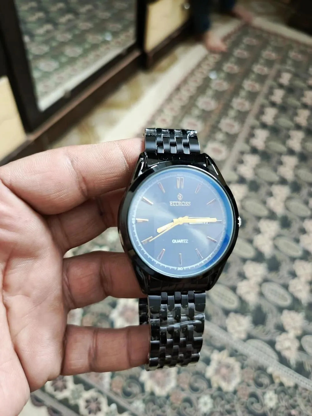 Fittross Day & Date Watch Stainless Steel Gold Plated