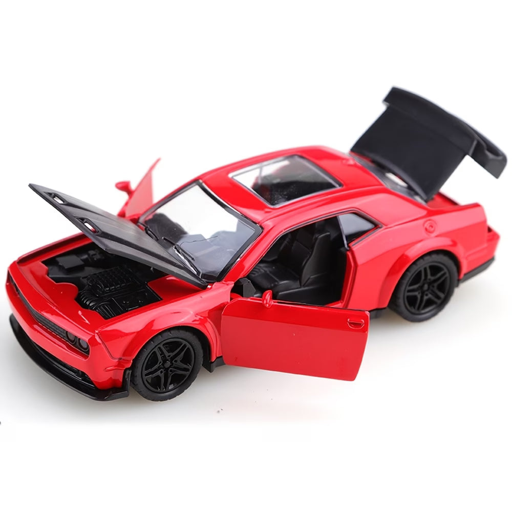 A Muscle Sports Alloy Toy Car with Three Opening Doors
