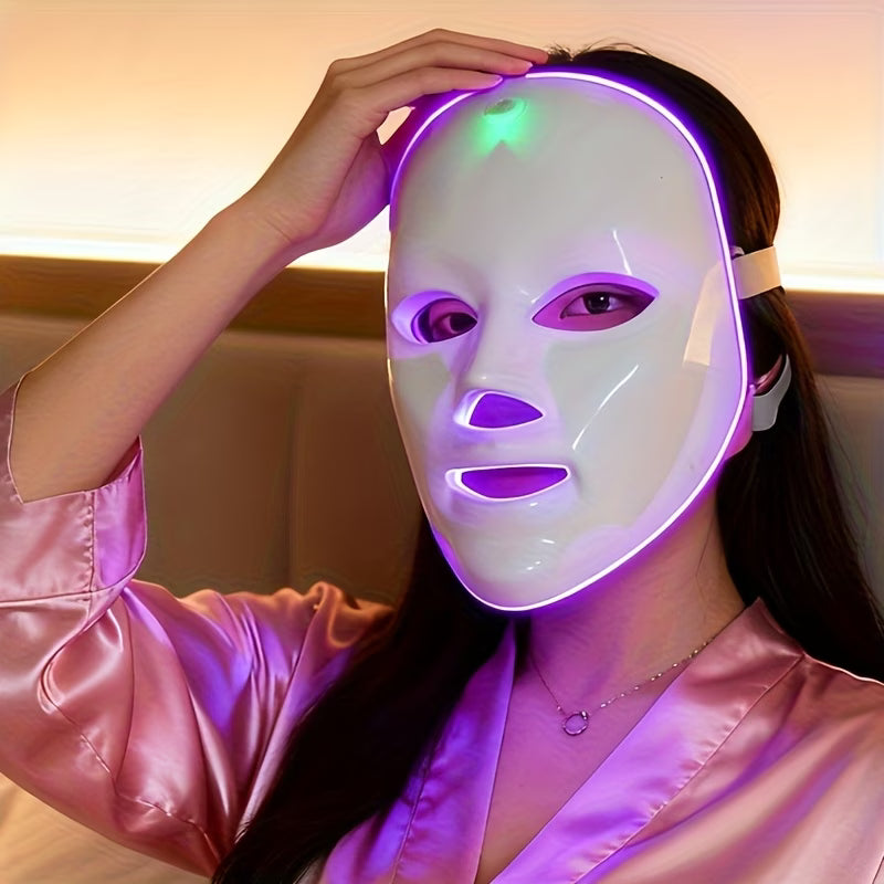 7-Color Facial Mask Machine, 60pcs Pearl LED Face Mask Beauty Device