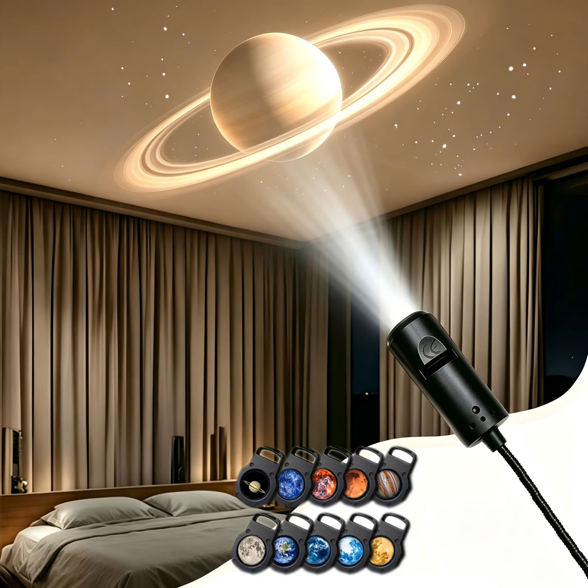 Planet Moon Projector Lamp with 10 Interchangeable Slides
