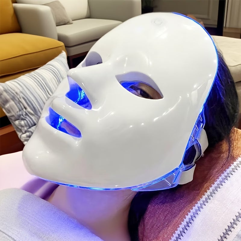 7-Color Facial Mask Machine, 60pcs Pearl LED Face Mask Beauty Device